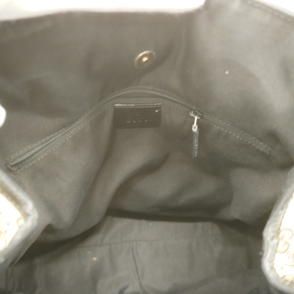 GUCCIAuth GG Canvas Tote Bag 203529 Women's Beige,Black - Picture 10 of 10